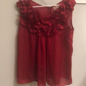 Beautiful red satin finish top.